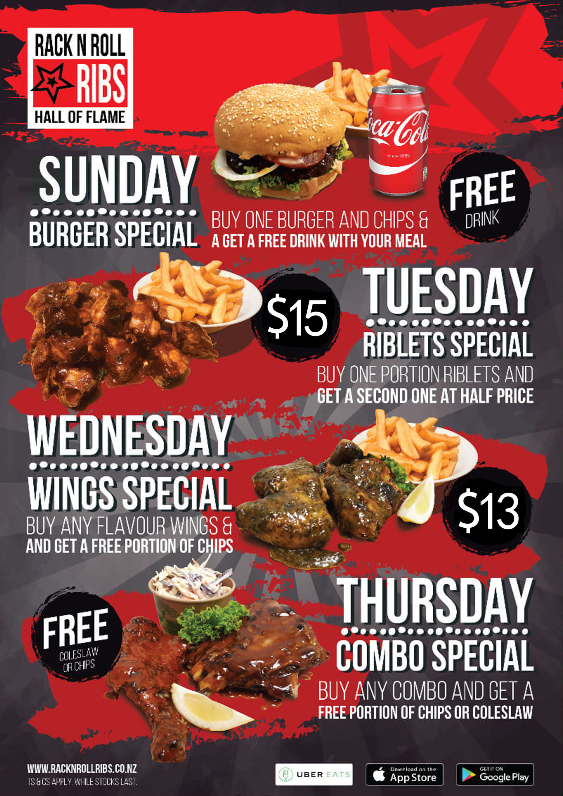 Rack N Roll Ribs, Chicken & Burgers